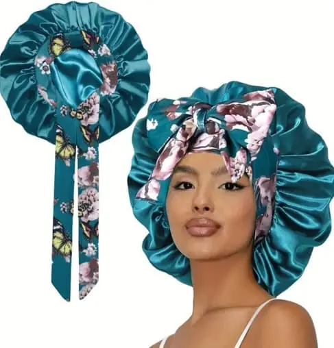 Bohemian Satin Night Cap – Protection & Volume - Image 3