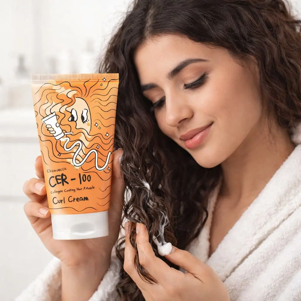 Elizavecca CER-100 Collagen Coating Hair A+ Muscle Curl Cream - Image 3