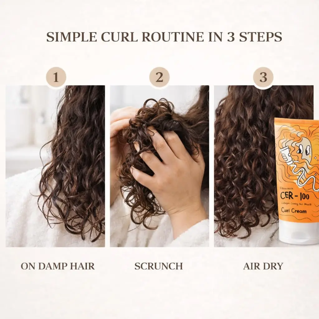Elizavecca CER-100 Collagen Coating Hair A+ Muscle Curl Cream - Image 6