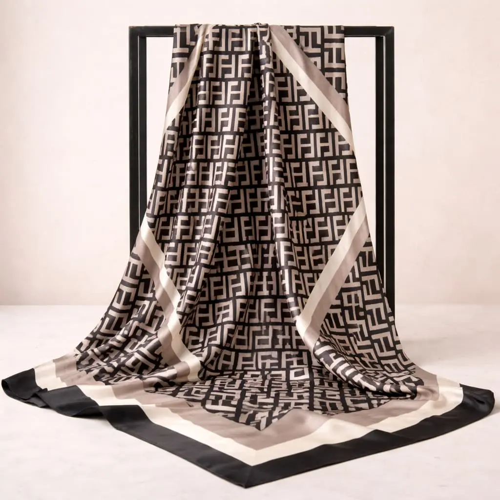 90×90 Large Square Silk Scarf - Image 12