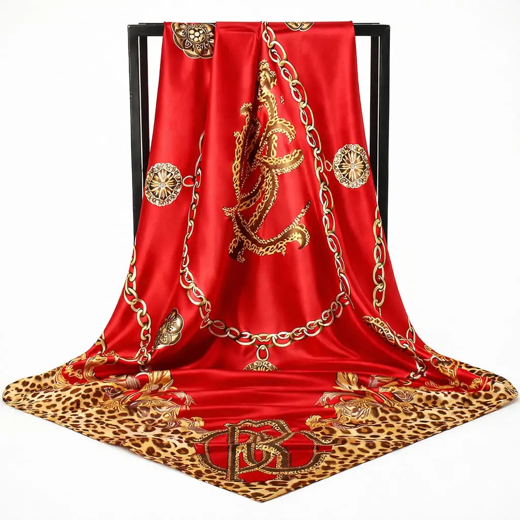90×90 Large Square Silk Scarf - Image 3