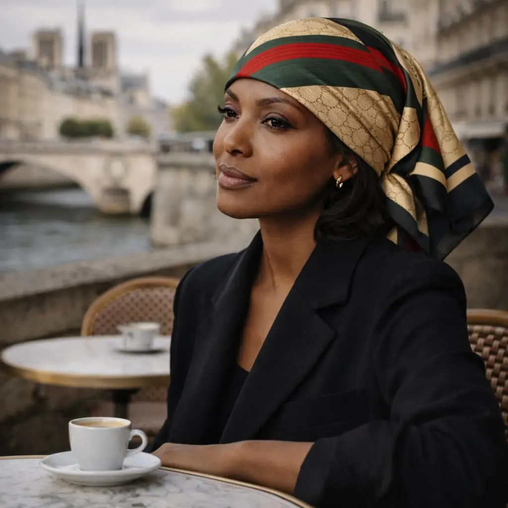 90×90 Large Square Silk Scarf - Image 7